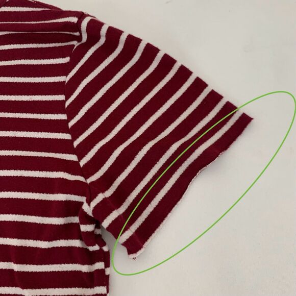 Due Time Maternity T-Shirt Dress Women S Red White Stripe Casual Preppy Nautical - Picture 7 of 7